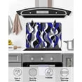 thumbnail image 5 of nqOlkjepod Large Induction Cooktop Protector Mat 28.5"x20.5", Blue Stripe Stove Top Covers for Electric Stove, Ombre Grey Moire Geometric Modern Abstract Stove Burner Cover Mats Stove Cover, 5 of 8