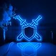 thumbnail image 4 of Defense Shield Led Light Box, Dimmable Neon-Like Light Signs USB Power for Wall Decor Bedroom Decoration, RGB Light (WxH) 11"x11", 4 of 8