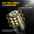 thumbnail image 2 of AUXITO 7440 7443 LED Bulb for Reverse Lights, 7441 7444 992 W21W LED Bulbs for Backup Reverse Lights Tail Brake Signal Lights, 6000K Xenon White, 2 of 7