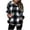 Black, variant on Womens Oversized Sherpa Pullover Hoodies 1/4 Zip Fuzzy Fleece Sweatshirt Plaid Fluffy Outerwear with Pockets