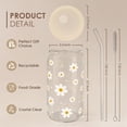thumbnail image 2 of Vaso para beber SANDJEST Daisy, vaso de vidrio con tapa, 470 ml, 2 of 7