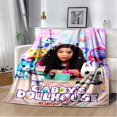 thumbnail image 1 of Gabby's dollhouse-manta de franela supersuave y cálida para niños y niñas, ropa de cama de viaje, sofá y cama, 1 of 4
