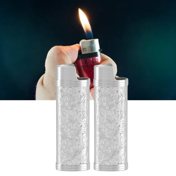 Chiciris Funda Para Encendedor, Funda Para Encendedor, FundA Para Encendedor de Aleación de Zinc, Patrón Botánico Vintage, Para Encendedor Bic J5 Y J6