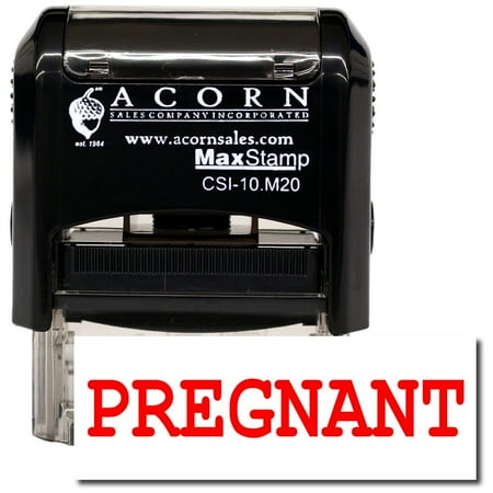 Self-Inking Pregnant Stamp with Yellow Ink
