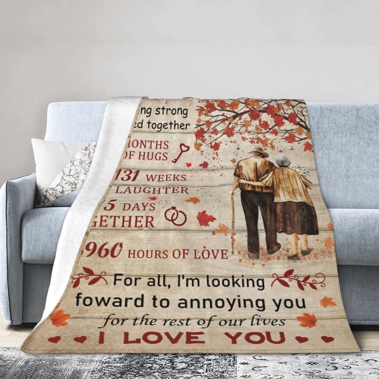 LHSHID Gifts for 25th Anniversary Blanket 25th Wedding Anniversary
