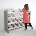 thumbnail image 6 of Humble Crew Inspire Extra Large Kids Toy Storage Organizer with 20 Plastic Storage Bins, Grey/White, 6 of 7