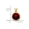 thumbnail image 3 of FB Jewels 14K Yellow Gold 8mm Garnet bezel pendant, 3 of 3