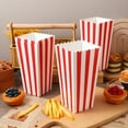thumbnail image 3 of Mobutofu 15Pcs Paper Popcorn Boxes with Striped Design for Theater and Party Snack Holding, 3 of 6