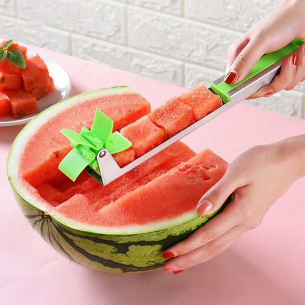 Coupe-melon d'eau pratique en acier inoxydable avec bord arrondi, outil de  cuisine, fournitures de cuisine, épaisseur réglable pour les fêtes 