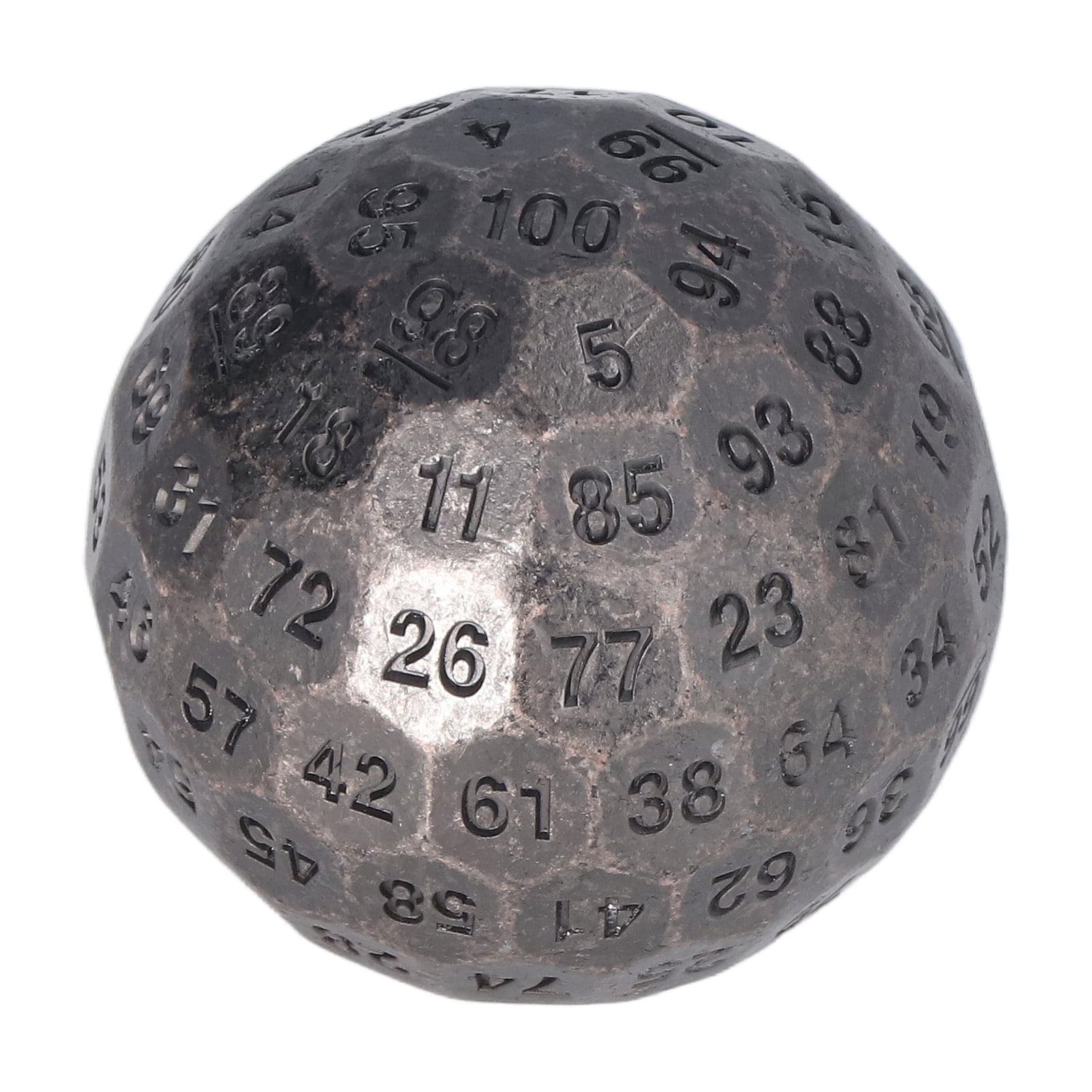 100 Sided Metal Dice, Vivid 100 Sided Dice Large Clear Number Exquisite