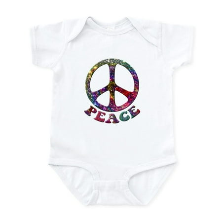 

CafePress - Jewelled Peace Symbol Infant Bodysuit - Baby Light Bodysuit Size Newborn - 24 Months