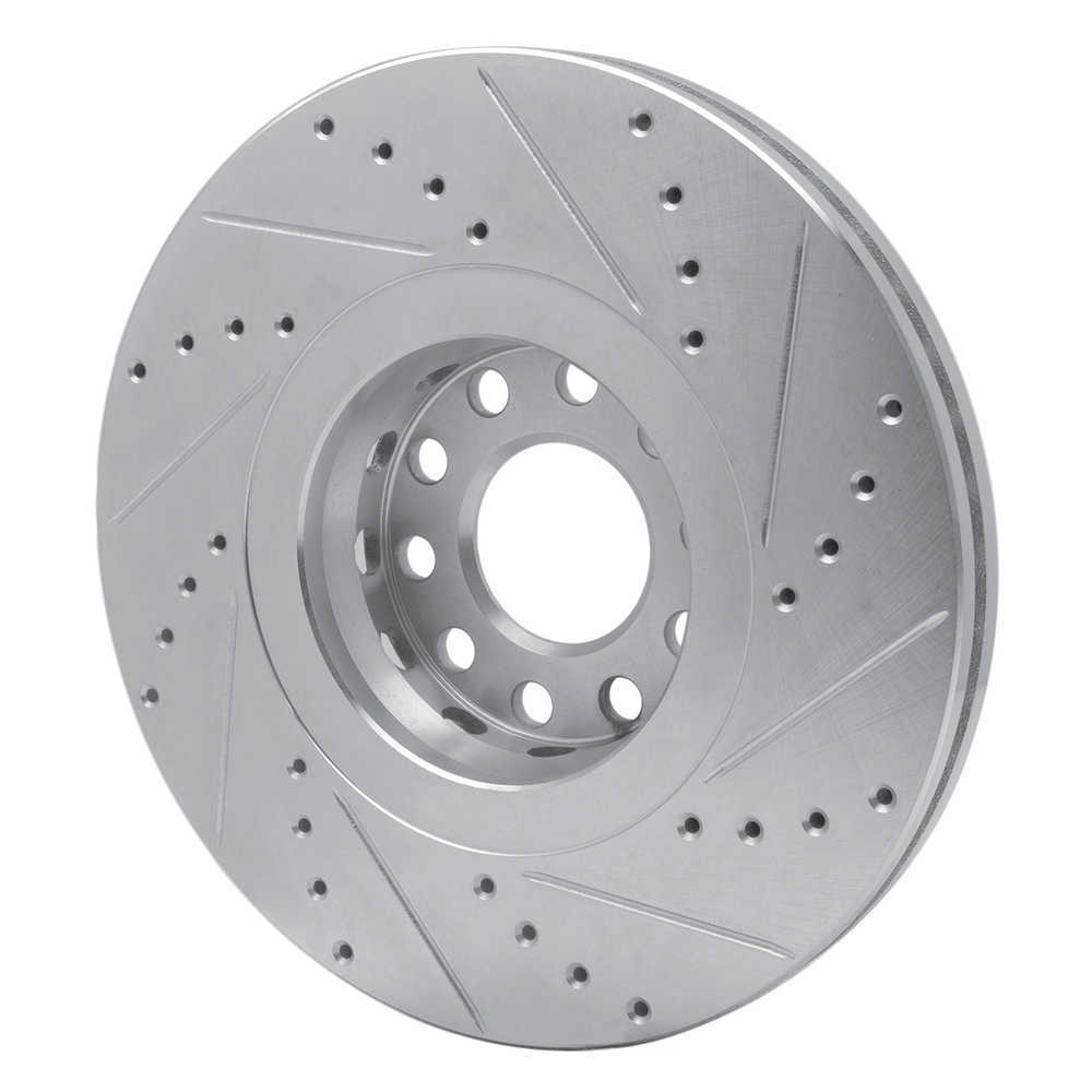 Dynamic Friction Company 631-74024L DFC Brake Rotor - Drilled And Slotted - Silver