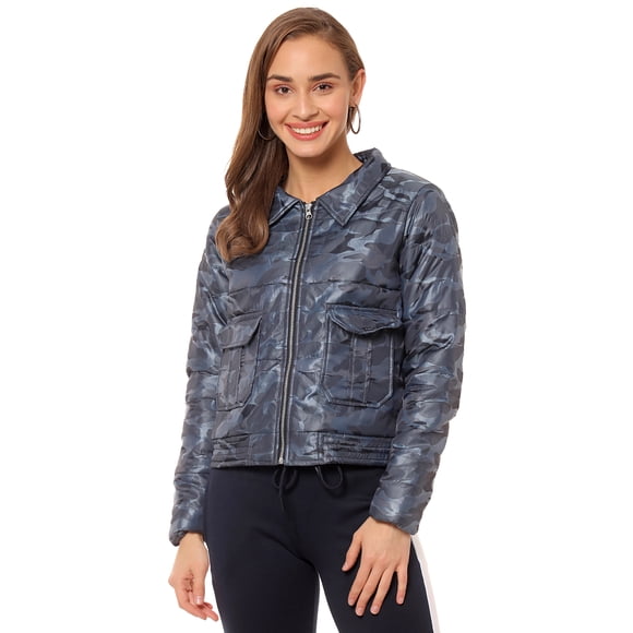 Women Camouflage Stylish Casual Bomber Jacket