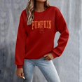 thumbnail image 2 of Holzkary Sweatshirts for Women Hoodies Pumpkin Season Sweatshirt Women Atumn Crewneck Tops Thanksgiving Pullover Graphic Printed Pullover Top Comfy Fall Winter Outfits Clothes 2025 Fashion Red M, 2 of 9