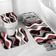 thumbnail image 3 of Juego de cortinas de ducha Nkzply de color rojo y negro, 4 unidades, 3 of 7