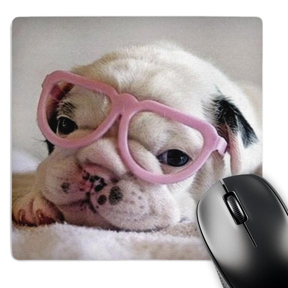 3dRose, Puppy With Glasses, MousePad