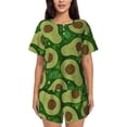 thumbnail image 1 of Balery Big Colorful Avocados Conjunto de Pijama para Mujer con Estampado, Dos Piezas de Manga Corta y Shorts, Ropa de Dormir Suave con Cuello Redondo y Bolsillos-XX-Large, 1 of 6