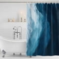 thumbnail image 2 of Navy Blue Waves Shower Curtain Set - 72" x 78" Washable Bathtub Curtain with 12 Hooks, Coastal Summer Beach Ocean Waterproof Fabric Stall Shower Curtains for Bathroom/Bathtub Décor, 2 of 6