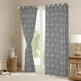 thumbnail image 3 of Feelyou Grey Boho Damask Black Out Curtains, Gothic Cat Curtains Pack of 2 (42x63 Each), 3 of 6
