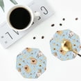 thumbnail image 5 of Balery 6 Pcs Cute Gnome Bee Collects Honeyleather Coasters Set, Drink Table Cup Coasters For Living Room Kitchen Coffee Decor, 5 of 9