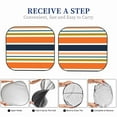 thumbnail image 6 of Xecao Colorful Pastel Stripes for Foldable Car Sun Shades (2-Pack) offer sun protection with an easy-fold design for convenient windshield shading., 6 of 7