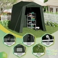 thumbnail image 2 of Homall Durable storage shed 6.00 x 6.00 x 7.00 Feet Green Carport, 2 of 7