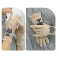thumbnail image 3 of Women's Winter Fleece Warm Gloves With Cute Cat Pattern, Lightweight Soft Fabric, Suitable For Cycling Driving Work Writing Outdoor Daily Wear, 3 of 6
