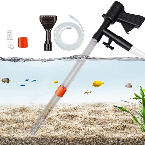 VNEKVA Fish Tank Gravel & Sand Cleaner Kit with Vacuum Pump, Water Changer