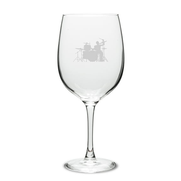 Drummer 19 oz. Deep Etched Wine Glass