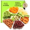 Dried Fruit & Nuts Gift Basket + Green Ribbon (7 Piece Assortment, 1 LB) Fathers Day Bouquets Arrangement Platter, Birthday Care Package, Healthy Tray Kosher Snack Box for Dad Women Men Adults, Prime