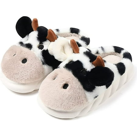 

PIKADINGNIS Animal Slippers for Women Non-Slip Winter Fluffy Fuzzy House Slipper Warm Plush Lined Indoor & Outdoor