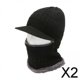 thumbnail image 1 of 2 gorros de invierno de una pieza, gorros térmicos gruesos combinados para ciclismo, color negro 2 piezas, 1 of 8