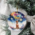 thumbnail image 3 of Happy New Year with Vizsla Fireworks Holiday Xmas Winter 2025 Ceramic Round Ornament Vizslas Dog Lover Gifts Idea Home Tree Decor - 00025, 3 of 5