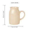 thumbnail image 5 of Hand Painted Ceramic Mason Jar Mugs Set Of 2 - Peach, 500ml Each | Cold Coffee Mugs | Smoothie Mugs | Bottle Mugs, 5 of 5