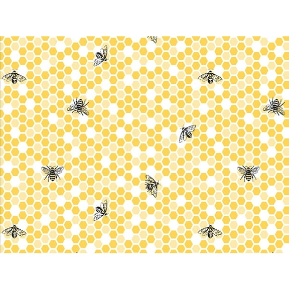 20" x 30" Bumblebees and Honeycomb Tissue Paper - 12 Sheets (p1470)