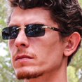 thumbnail image 2 of LAICAIW Elite Slim Rimless Rectangular Metal & Wood Art Aviator Sunglasses, 2 of 5