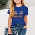 thumbnail image 2 of Taqqpue Boys Girls 4th of July Shirt American Flag T-Shirts for Kids Toddler Cotton Summer Short Sleeve Crewneck Tops Patriotic Tee Tops Girls Independence Day Outfit 2-13 Years, 2 of 4