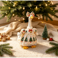 thumbnail image 2 of Porch Goose christmas Outfits,Holiday Porch Goose Clothes, Xmas Bell Bow Printed Dress Outfit for 23" Yard Goose Statue, Winter Front Entryway Decoration Accessory, 2 of 8