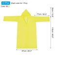 thumbnail image 2 of Uxcell Rain Ponchos for Adults, 2 Pack Reusable EVA Rain Coat Waterproof Rain Jacket, Yellow, Pink, 2 of 7