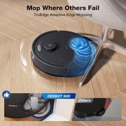 ECOVACS DEEBOT N30 OMNI CARE Robot Vacuum and Mop 10000Pa, ZeroTangle Technology, TruEdge Adaptive Edge Mopping, AUTO Mop Washing, Self Refilling, Auto-Mop Lifting