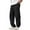 Black, variant on Men’s Loose Fit Cargo Pants with Multiple Pockets Drawstring Waist Casual Streetwear Trousers for Daily Wear