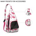 thumbnail image 2 of Waterproof Flamingo Hiking Sling Backpack for Women – Cute Tropical Bird Crossbody Chest Bag with Adjustable Strap, Hawaiian Floral Travel Backpack for Beach, Outdoor & Everyday Use, 2 of 4