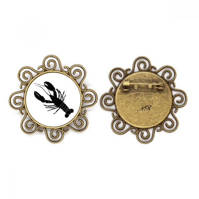 illustration de Crevettes Noires Broche Fleur Bijoux pour Filles