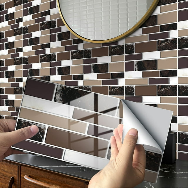 Vaidha Imitation Wall Tiles Crystal Film Tile Sticker Adhesive Floor Sticker Hot