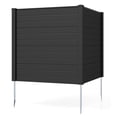 thumbnail image 1 of Gymax 48'' W x 48'' H Outdoor Privacy Fence Screen 2  Panels Air Conditioner Fence Black, 1 of 10