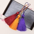 thumbnail image 3 of HUGFEGWE 20pcs 3.7 Inch Mini Tiny Craft Tassels Soft Elegant Handmade Silky Floss Tassels with Cord Loop for Keychain Earring, Jewelry Making, Graduation, Bookmarks, Gift Tag DIY Craft CJ25311-443, 3 of 7