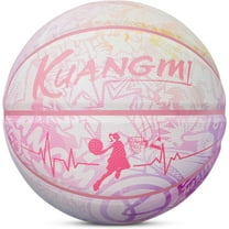 Kuangmi Heartbeat Theme Basketball Chicun 7 Pink Purple Gradient PU Material 29.5-inch Indoor and Outdoor Universal Girls' Basketball Training Entertainment Trend Gift