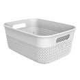 thumbnail image 1 of Life Story 10 Qt Decorative Storage Basket, Medium Plastic Home Organizer, White, 1 of 9