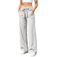 thumbnail image 2 of Women Lightweight Pants Zaewscy Fashion Women Casual High Waist Pocket Pants Pants Comfortable Casual Pants White S, 2 of 9