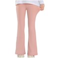 thumbnail image 2 of Fesfesfes Girls Stretch Yoga Pants Solid Color Pant for Teen Girls Wear Casual Tight Flare Yoga Pants, 2 of 4
